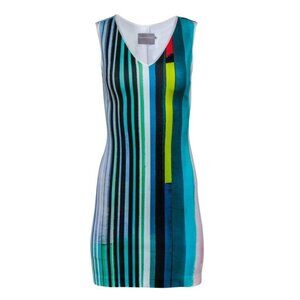 Clover Canyon Eclipse Striped Scuba Dress Women's Size Medium